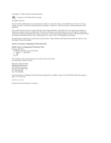 Geometric, Physical, and Visual Optics