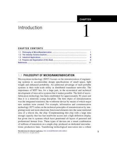 Microfabrication for Industrial Applications