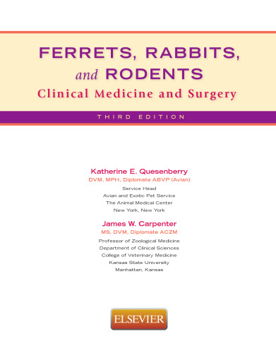 Ferrets, Rabbits, and Rodents. Clinical Medicine and Surgery