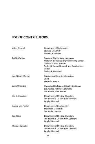 Advances in Computational Biology