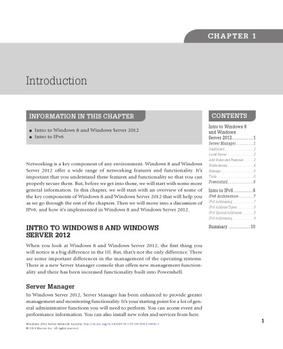 Windows 2012 Server Network Security. Securing Your Windows Network Systems and Infrastructure