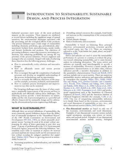 Sustainable Design Through Process Integration. Fundamentals and Applications to Industrial Pollution Prevention, Resource Conservation, and Profitability Enhancement