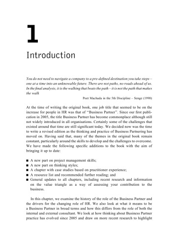 HR: The Business Partner. Furthering the Journey