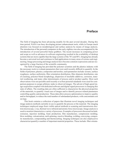 Imaging and Image Analysis Applications for Plastics