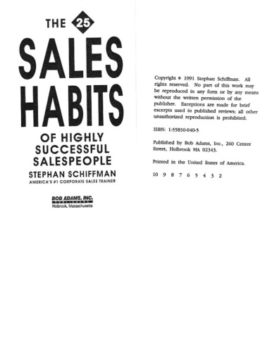 The 25 sales habits of highly successful salespeople