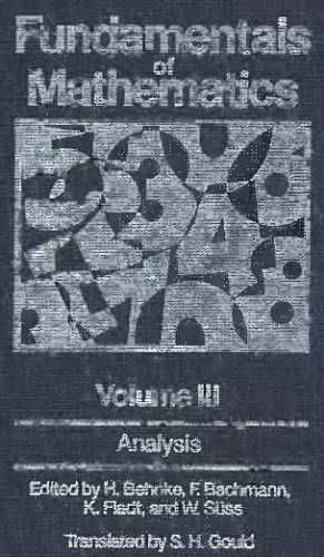 Fundamentals of mathematics. Analysis