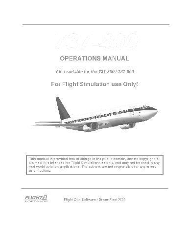 Boeing 737-400. Operations manual