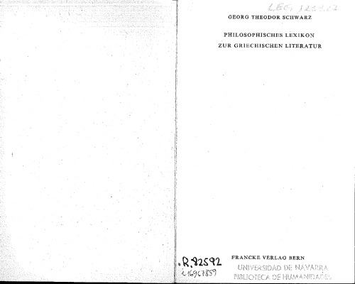 Philosophisches Lexikon zur griechischen Literatur