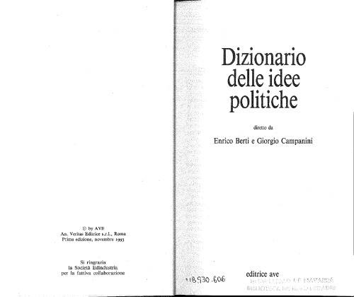 Dizionario delle idee politiche