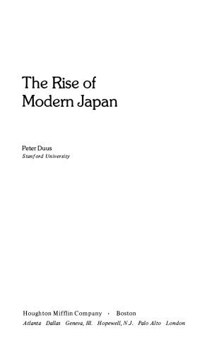 The Rise of Modern Japan