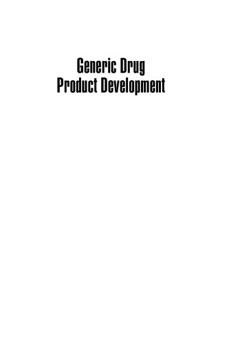 Generic Drug Product Development: Specialty Dosage Forms   Read More: http://informahealthcare.com/doi/book/10.3109/9781420020038