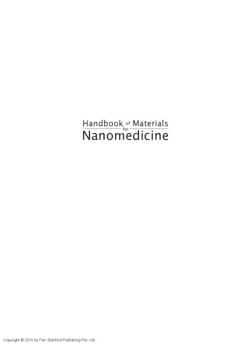 Handbook of Materials for Nanomedicine