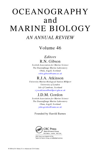 Oceanography and Marine Biology : an Annual Review