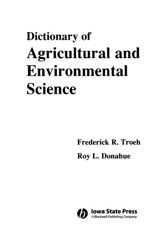 Dictionary of agricultural and environmental science
