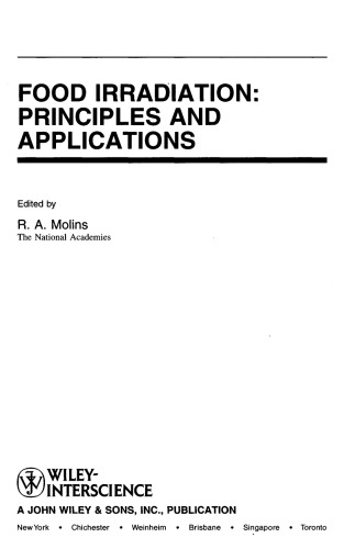 Food irradiation : principles and applications
