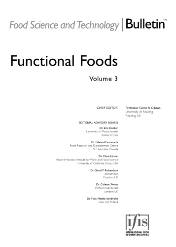 Food science and technology bulletin : functional foods. Vol. 3