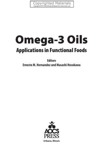 Omega-3 oils : applications in functional foods
