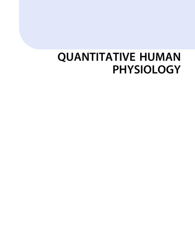 Quantitative Human Physiology. An Introduction