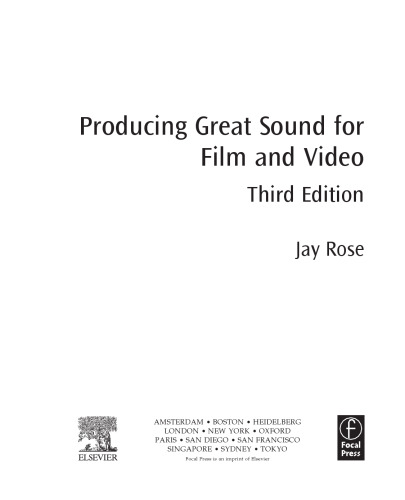 Producing Great Sound for Film and Video