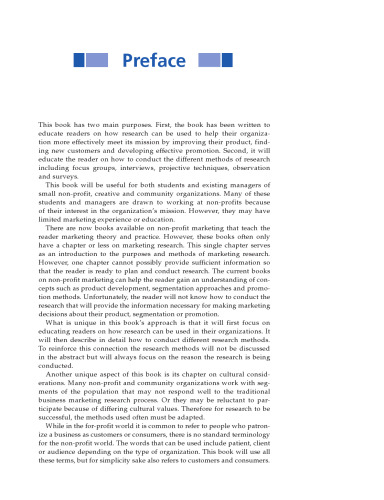 Marketing Research for Non-profit, Community and Creative Organizations. How to improve your product, find customers and effectively promote your message