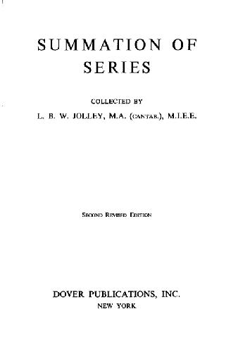 Summation of series