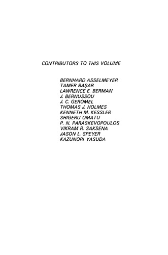 Decentralized/Distributed Control and Dynamic Systems, Part 2 of 3