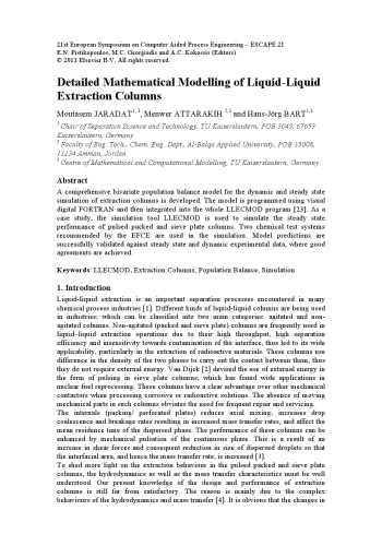 21st European Symposium on Computer Aided Process Engineering