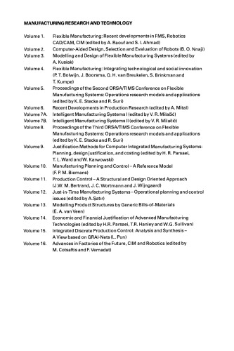 Advances in Factories of the Future, CIM and Robotics