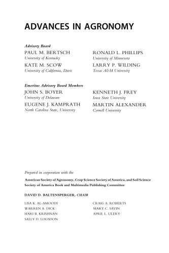 Advances in Agronomy