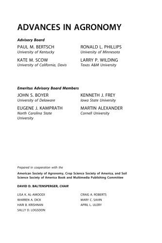 Advances in Agronomy