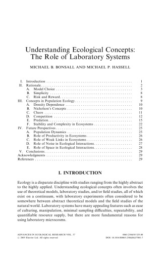 Population Dynamics and Laboratory Ecology