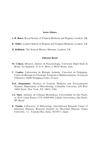 Control of Human Parasitic Diseases