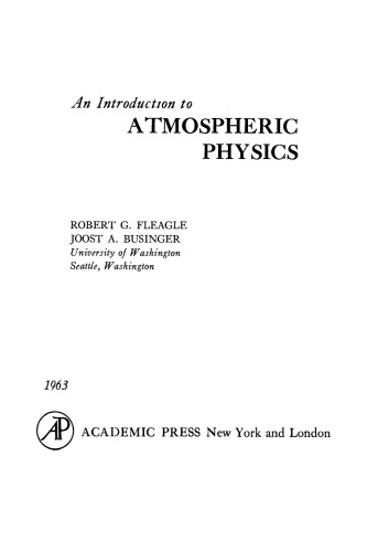 An Introduction to Atmospheric Physics