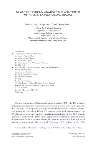 The Neurobiology of C. elegans