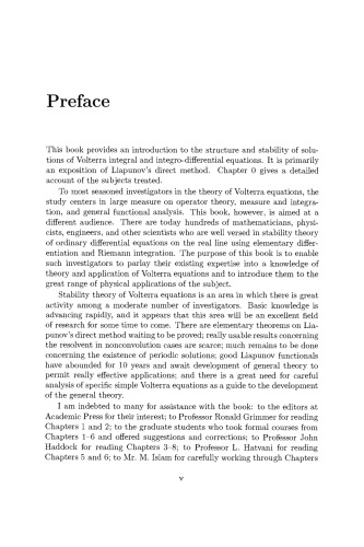 Volterra Integral and Differential Equations