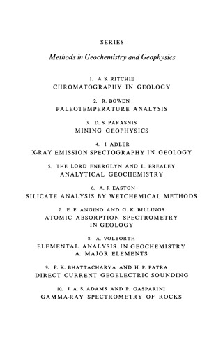 Geochemical Facies Analysis
