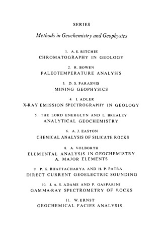 Atomic Absorption Spectrometry in Geology