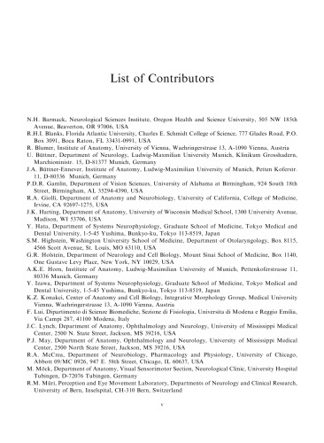 Neuroanatomy of the Oculomotor System