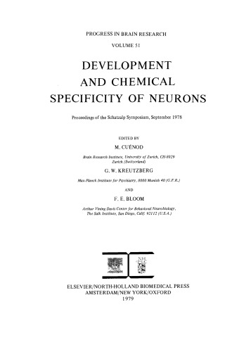 Development and Chemical Specificity of Neurons
