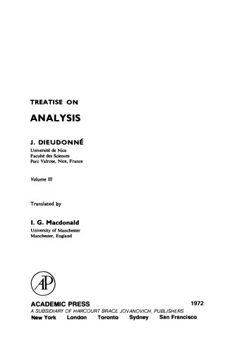 Treatise on Analysis