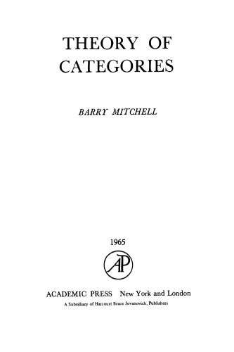 Theory of Categories