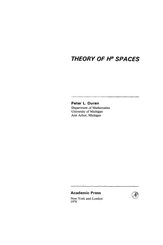 Theory of H^p spaces