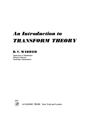 An Introduction to Transform Theory