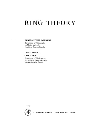 Ring Theory