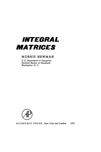 Integral Matrices