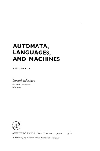 Automata, Languages, and Machines
