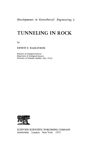 Tunneling in Rock