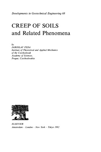 Creep of Soils and Related Phenomena