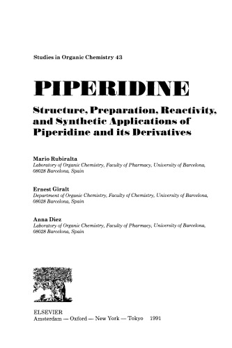 Piperidine: Structure, Preparation, Reactivity, and Synthetic Applications of Piperidine and its Derivatives