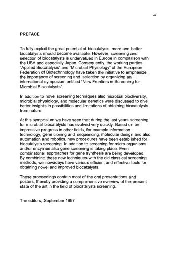 New Frontiers in Screening for Microbial Biocatalysts, Proceedings of an International Symposium